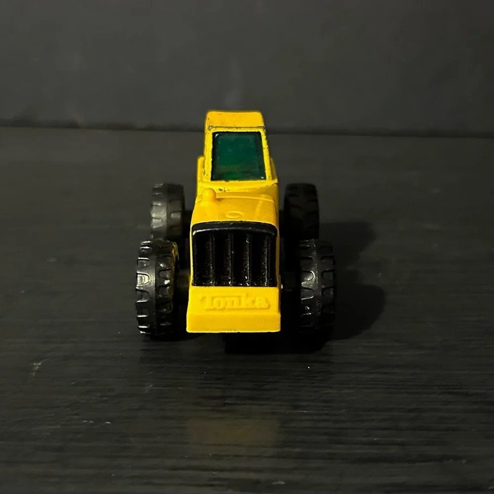 Vintage 1992 Mini Yellow Tonka Front Loader Toy Truck Construction Vehicle /D2